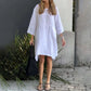 Women’s Casual Solid Color Loose Fit Dress with Pocket