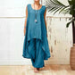 Irregular Sleeveless Loose Two Piece Set