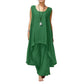 Irregular Sleeveless Loose Two Piece Set