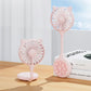 Cute Mini Folding Fan With Suction Cup