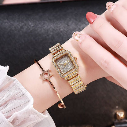 Fashion Jewelry Faux Full Diamond Watch for Women