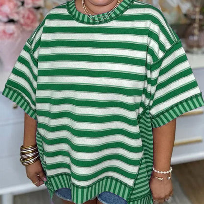 Loose Casual Striped T-Shirt for Women
