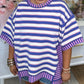 Loose Casual Striped T-Shirt for Women