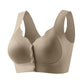 Front Closure Wide Strap Soft Wire-Free Bra