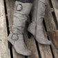 Women's Ruched Round Toe Knee High Boots