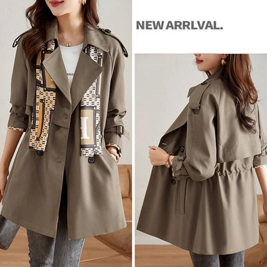 ✨Free Shipping✨ Fashionable High-End Women's Windbreaker With Mid-Length Lapel