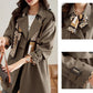 ✨Free Shipping✨ Fashionable High-End Women's Windbreaker With Mid-Length Lapel