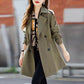 ✨Free Shipping✨ Fashionable High-End Women's Windbreaker With Mid-Length Lapel
