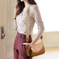 Women's PU Leather Handbag with Zipper Closure
