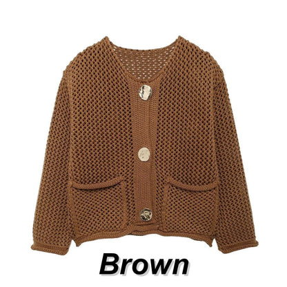 💖Limited Sale 50% OFF💖Women's Fashion Cut-Out Knitted Cardigan