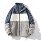 New Contrast Color Plush Warm Jacket