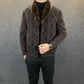 Men's Fashion Knit Lapel Warm Jacket