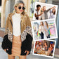 Women's Fashion Colorblocking Hooded Coat