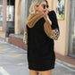Women's Fashion Colorblocking Hooded Coat