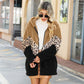 Women's Fashion Colorblocking Hooded Coat