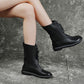 Women's Winter Retro Ultra Soft Synthetic Leather Mid-Calf Boots