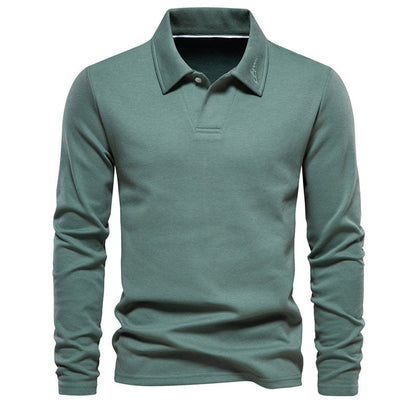 Men’s Classic Long-Sleeve Stand Collar Shirt