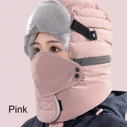 Women's Windproof Warm Hat With Face Mask