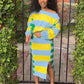 Women's Color Block Striped Sweater Dress