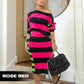 Women's Color Block Striped Sweater Dress
