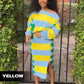 Women's Color Block Striped Sweater Dress