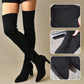 Women’s Block Heel Pointed Toe Over-the-Knee Boots