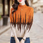 Colorblocked Fashion Casual Mockneck Knit Top
