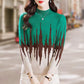 Colorblocked Fashion Casual Mockneck Knit Top