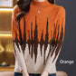 Colorblocked Fashion Casual Mockneck Knit Top