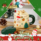 Christmas Ceramic Mug Set with Magnetic Decor