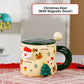 Christmas Ceramic Mug Set with Magnetic Decor