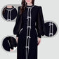 Women’s Temperament Half-turtleneck Maxi Dress with Pockets