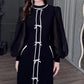 Women’s Temperament Half-turtleneck Maxi Dress with Pockets