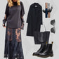 Women's Elegant Sheer Lace Dress with T-Shirt 2-Piece Set