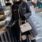 Women’s Elegant Style Mid-length Round-neck Button Coat