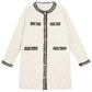 Women’s Elegant Style Mid-length Round-neck Button Coat
