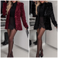 Women’s Sparkly Sequin Button Long-Sleeve Jackets
