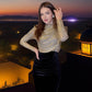 Sequin Top Black Skirt 2-Piece Set
