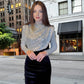 Sequin Top Black Skirt 2-Piece Set