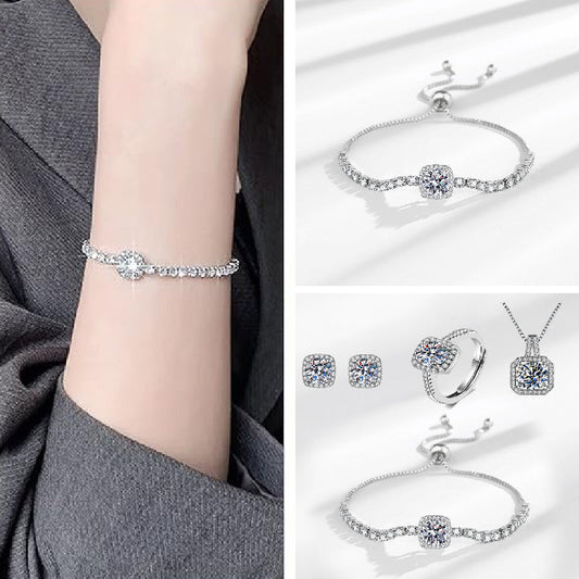 Luxury Sparkling Moissanite 4-Piece Set