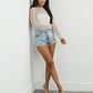 Women's Sheer Mesh Bubble Beaded Long Sleeve Top