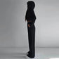Women's Solid Color Casual Zipper Hooded Top and Pants Two Piece Set