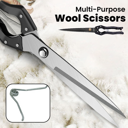 Multi-Purpose Wool Scissors With Spring