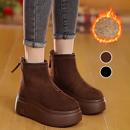 Women's Platform Plush-Lined Ankle Boots