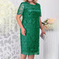 Plus Size Embroidered Cocktail Dress