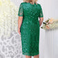 Plus Size Embroidered Cocktail Dress