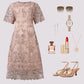 Plus Size Embroidered Cocktail Dress