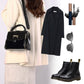Women's Elegant Crocodile-Embossed PU Leather Shoulder Bag