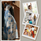 Bow Design Back Cutout Printed Long Dress