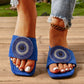 Women's Evil Eye Rhinestones Adorned Sandals